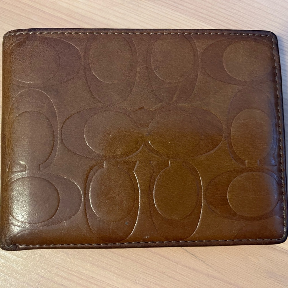 COACH BIFOLD brown monogram brown wallet - unisex -